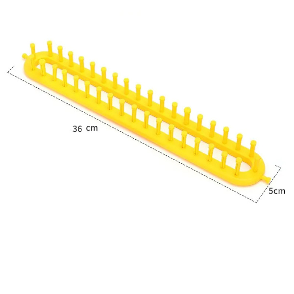 Stickvävstol DIY Hantverk Vävstol Plast Pompom Socka Hatt Sjal Sömnad Verktyg Scarves Maker Virka Långt handtag Vävverktyg