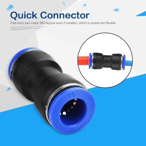 35 st pneumatisk rak anslutning Tube Quick Fittings OD 4/6/8/10/12/14/16mm Connect Tube Fitting