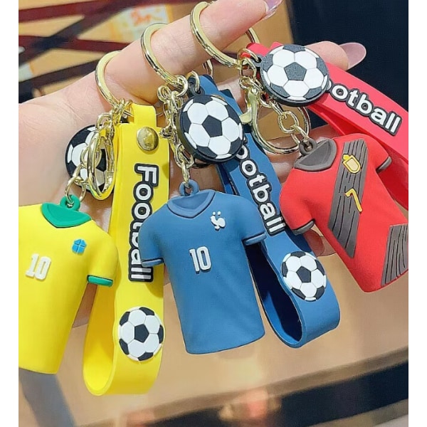 2022 World Cup stjärntröja nyckelring fotboll nyckelring hänge - Argentina 10 Messi (5 stycken)
