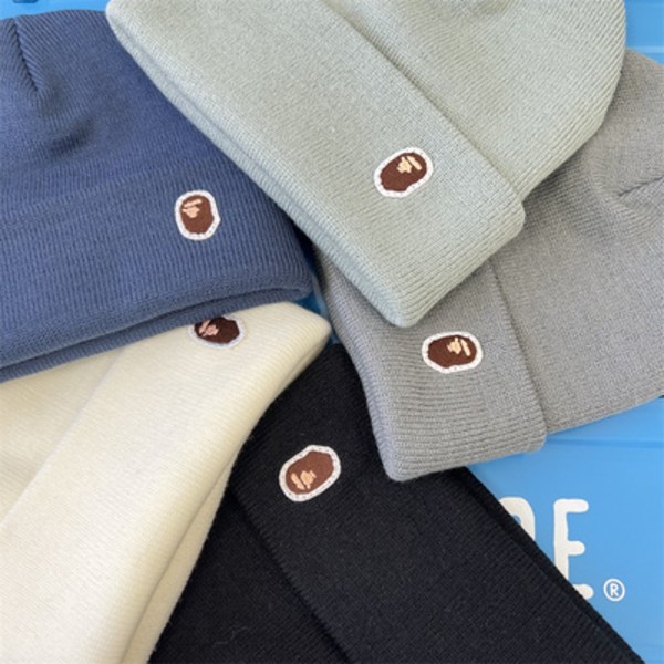 BAPE Herrhatt Casual Varm Vinter Skidhuvudbonad Beige