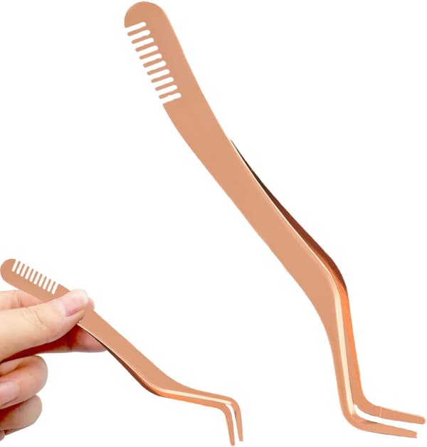 DIY Lash Applicator for 2 in 1, Lash Tweezers, Eyelash Applicator Tool, Lash Tool with Comb, DIY Eyelash Precise Applicator, Lash Tweezer for False Ey
