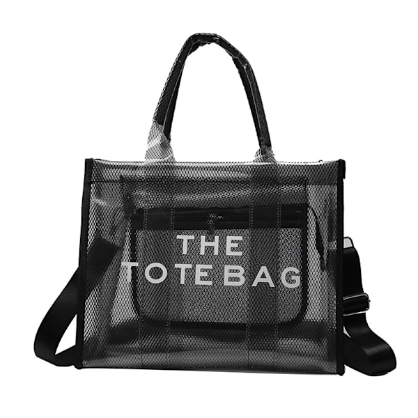 Ny transparent crossbody väska kvinnligt mode tidvatten stor kapacitet axel  Tote väska black
