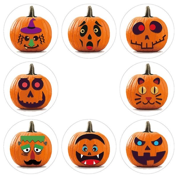5 stk. 3D Halloween-gratulasjonskort Fargetrykk Gresskar Spøkelseshus H