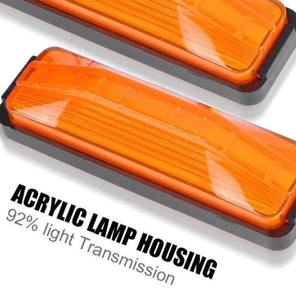 2x Röd/Amber 28 LED Blinkers Bakbroms sidomarkeringsljus för släpvagn