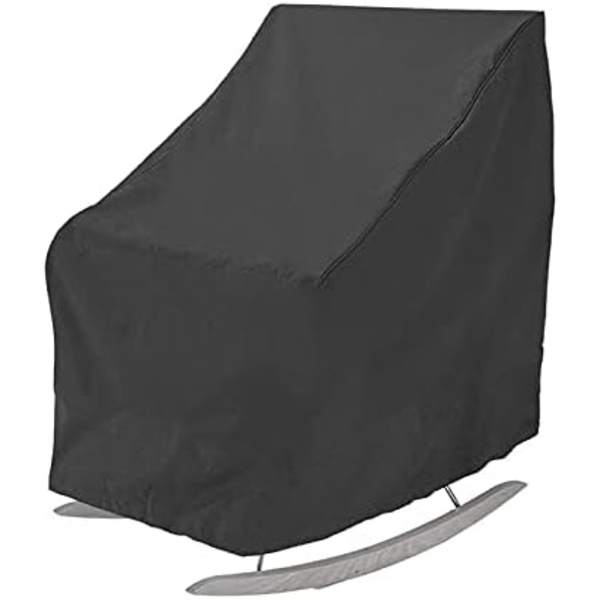 Casual Socks Patio-tuolinpäälliset, keinutuolinpäällinen, kestävä ja vedenpitävä ulkokäyttöön tarkoitettu nurmikon patio-huonekalujen suojus (musta).