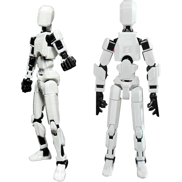 T13 Action Figure, Titan 13 Action Figure, Robot Action Figure, 3D Printed Action[HK] black+white