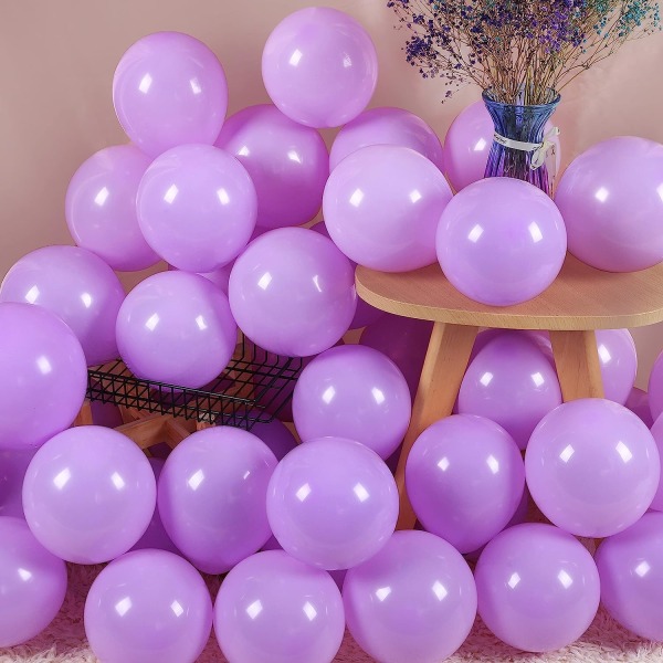 200 stycken pastelllila ballong 5 tums mini macaroon latexballong och ballong för festtillbehör för dekoration födelsedag, festceremoni, bröllop