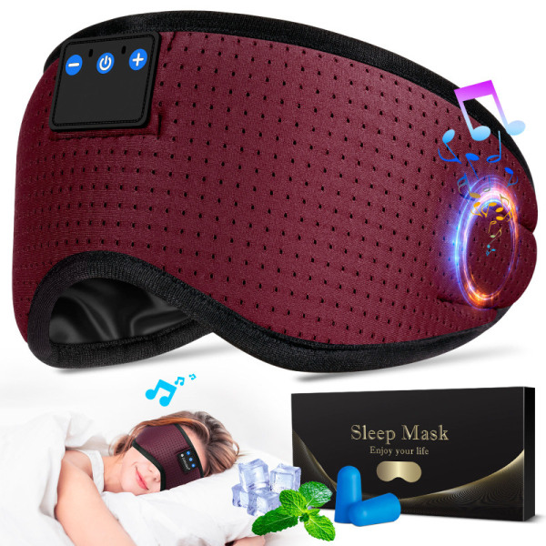 Bluetooth 5.2 Pannband 3D Andningsbara Sömnhörlurar, Trådlösa ögonmussla Sömnhörlurar för Side Sleeper Kvinnor Kontor Flygresor Coola tekniska prylar Unika
