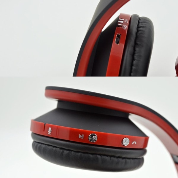 Nx-8252 trådlös stereo Bluetooth-kompatibla hörlurar Vikbara sporthörlurar Headset (vit)