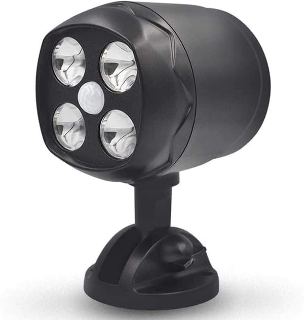 Utomhus Rörelsesensor Lampa Batteridriven, IP65 Vattentät Ul