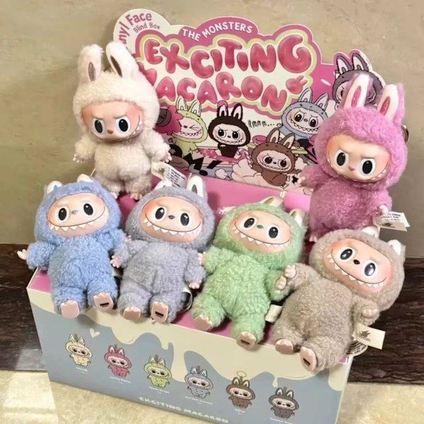 100% ORIGINAL LABUBU The Monsters Exciting Macaron Plyschdockor Figur Leksaker Blind Boxes (Färg Slumpmässig) 1 Single pack