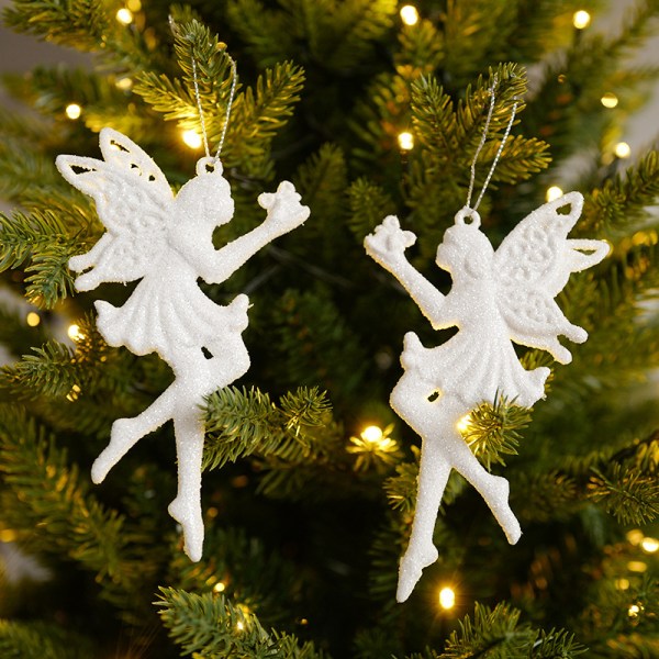 2 st Julgransprydnader Söta Mini Julgran Små Hängande Tillbehör Arrangemang