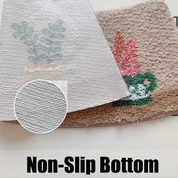 Böjd badrumsmatta Small Daisy, hörnduschmatta Halkfri badrumsmatta Quadrant Böjd badrumsmatta bågad duschmatta, halkfri botten, absorberande