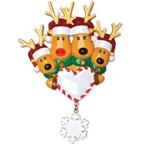 5 stk. Kjærlighetshjerte Juletre Hengende Dekor DIY Familie Julekule Anheng Xmas Hjem Ornament
