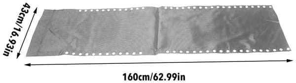 Ersättningsväv för perforerad tyngdlös vilstol 160 x 43 cm Fällbar vilstol Diamantgrå Mesh