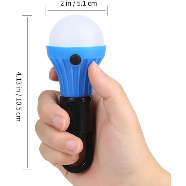 Campinglykta, Batteridriven Campinglampa (Inkluderad) 3 Ljuslägen 80 - 140LM, Portabel LED-lampa med Krok för Tält, Camping, Vandring, Fiske