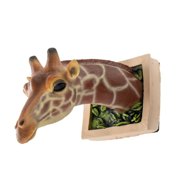 3D giraff fotoram vägghänge kreativ simulering djurhantverk vardagsrum dekoration