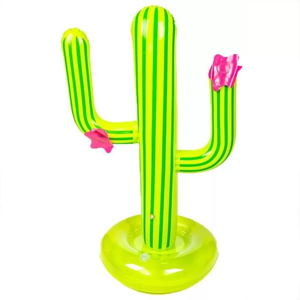 Uppblåsbar Cactus Ring Launch Game Simning Flytande Launch Ri