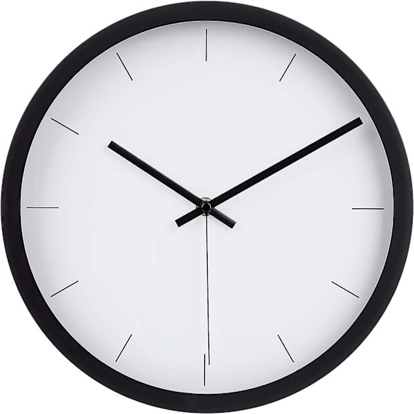 Basics Moderne Væg Ur, Sort, 30 cm