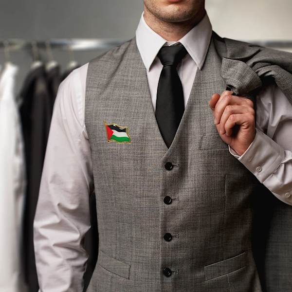 2-10 STK Palæstina FLAG BADGE Rustfrit stål Palæstinaflag Pin Lapel Badge Rygsæk Ikon علم دولة فلسطين 2Pcs