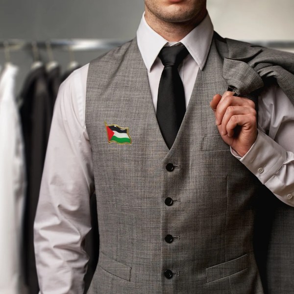 2-10 stk Palestina FLAGGA MERKE Rustfritt stål Palestinaflagg Pin Lapel Badge Ryggsekk Ikon علم دولة فلسطين 8Pcs