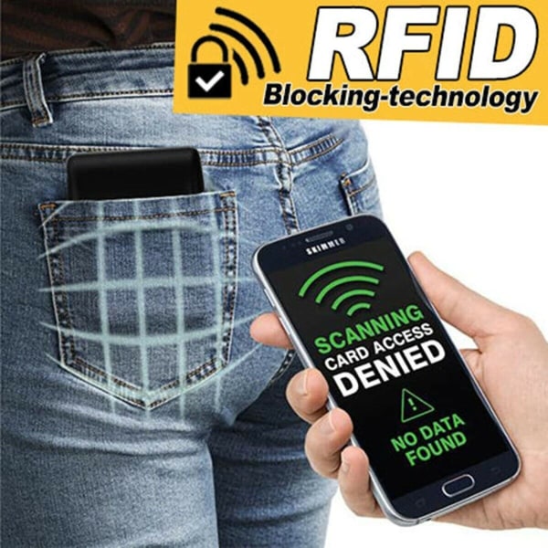 Rfid Stöldskydds aluminiumblockerande kreditkortshållare för män Kvinnor Reseplånbok