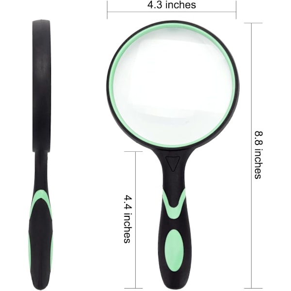 Large Magnifier 10X Handheld Reading Magnifier för seniorer och C