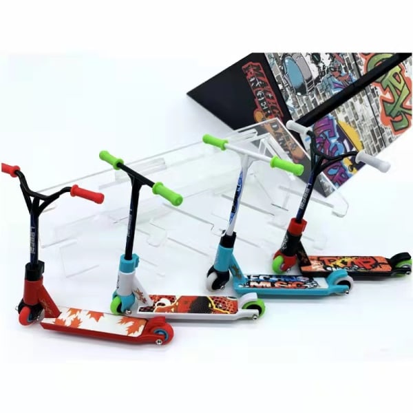 20 ST Legering Finger Scooter med Mini Scooters Verktyg och fingerbräda tillbehör Skateboard fingerleksak för toddler Slumpmässig färg