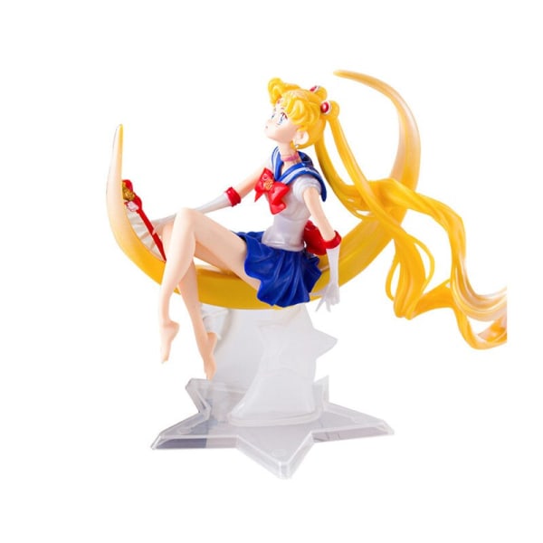 Anime Sailor Moon PVC Docka Flicka Leksak Tårta Dekoration Action Modell Bil Prydnad Barn Jul Födelsedagspresent