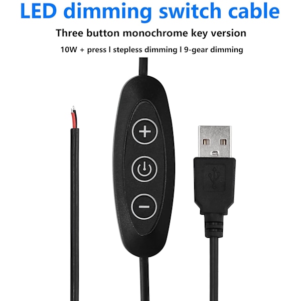 Sarja, jossa 5 USB-virtajohtoa avoimilla päillä, USB-jatkojohto USB-kuulokkeille, USB-pöytätuulettimelle, USB-tuulettimelle, LED-nauhoille (2 m)