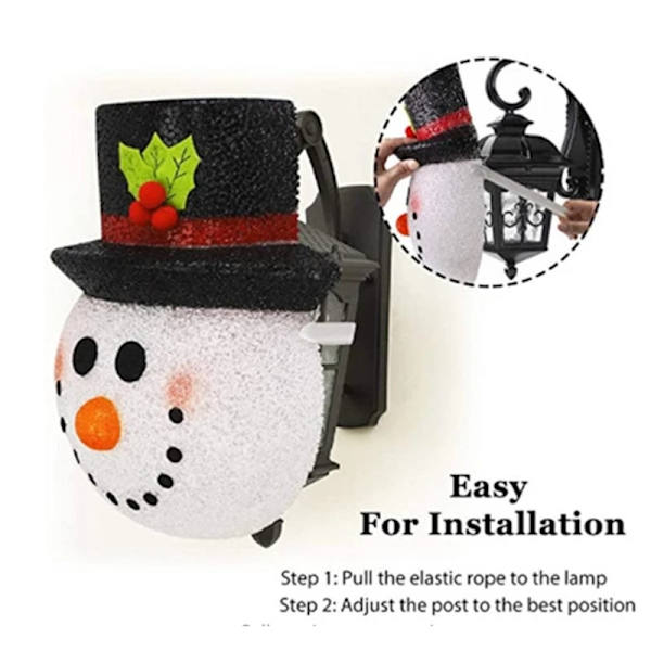 Snowman Christmas veranda lampskärm Snowman utomhus lampskärm Snowman för semester veranda belysning Juldekoration lampskärm Garage, veranda, front doo