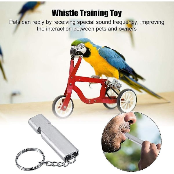 2 st Utomhus bergsklättring Vildmark Survival Whistle Aluminiumlegering metall dubbelhål högfrekvent diskant visselpipa