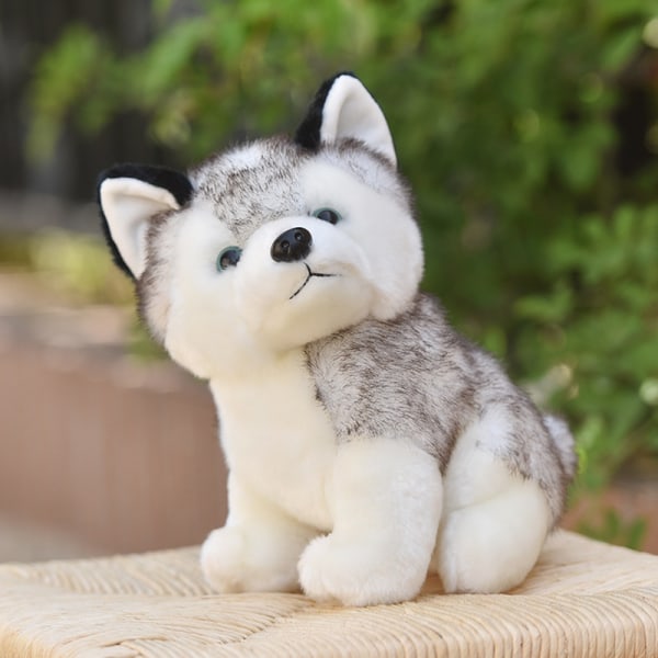 Barnegaver, husky, plysjdukke, plysj simuleringsdukke, feriegaver, huskydukke