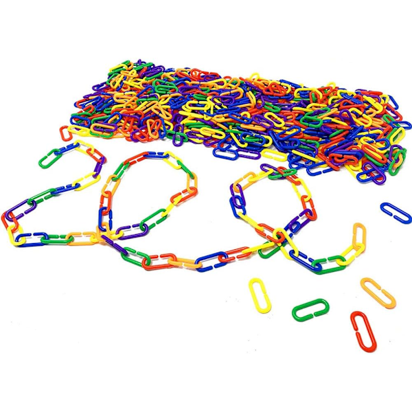 560 stykker plastik C-klemme kæde regnbue C-kæde børns