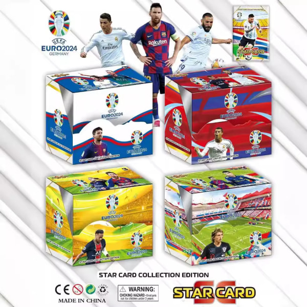 2024 EURO Football Star Trading Card Germany Game Soccer Ball Star Messi Haaland CR7 Panini-Edition Football Limited Cards