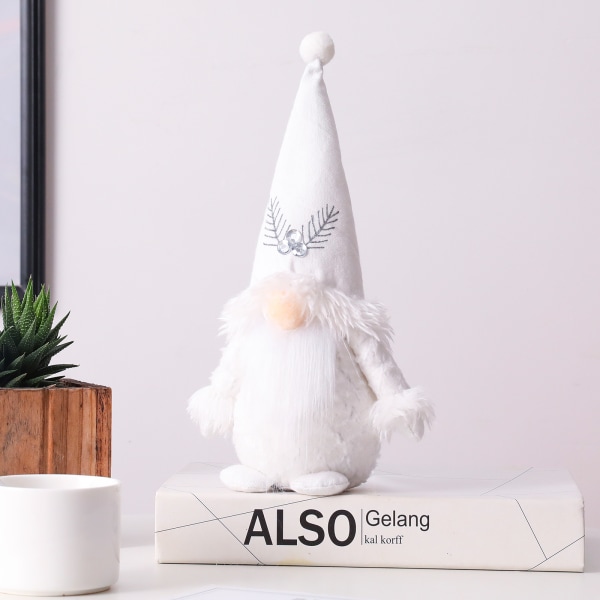 2 Juledekorasjoner Plysj Gnome Dukke Ornament Jule Ansiktsløs Dukke