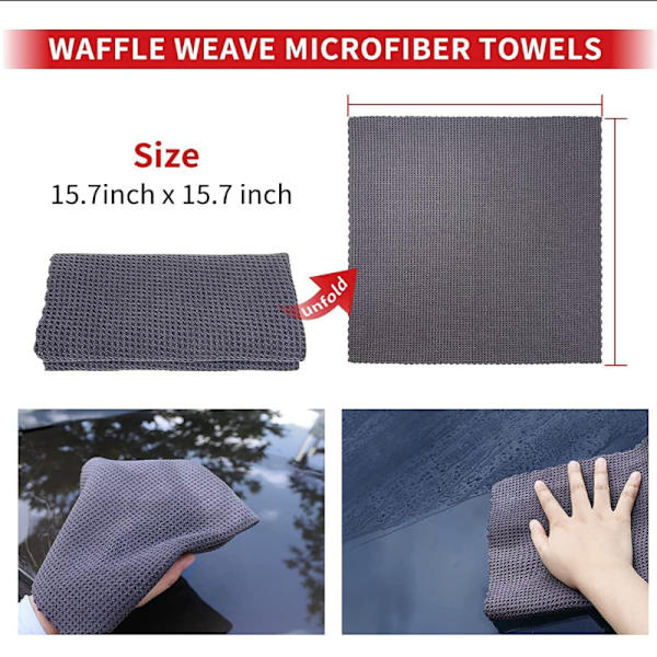 12 stk. Bilrengøringssæt, Professionelt Mikrofiber Bilvask Rengøringssæt, Hjul- og Fælg børste, Rengøringsklude Vaskehandsker, Svamp