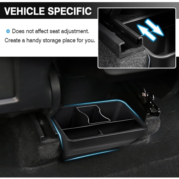 Kompatibel med Organizer för mittkonsol bak Tesla Model Y 2022 2021 2020 Andra Raden Baksätes Förvaringslåda Under Sätet Bakre Luftutsläppsbehållare Tillbehör