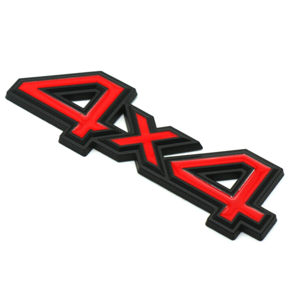 2 kpl Metallinen Musta Punainen 4WD 4x4 Auto Takaluukun Emblem Badge Tarrat