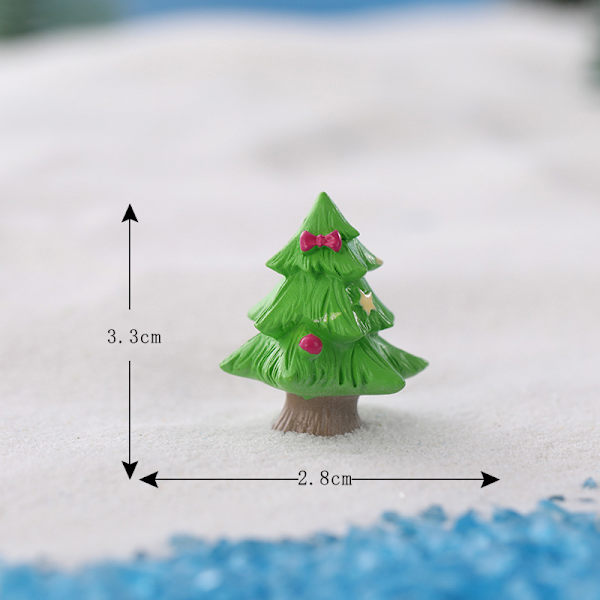 28 stycken nya juldekorationer julsläde kanin mikro landskap snö rekvisita Harts juldekorationer varierar i storlek