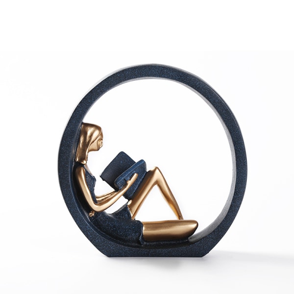 Yoga Jente Resin Statue Nordisk Kreativ Håndverk Skulptur Stue TV-skap Hjem Dekor Ornamenter