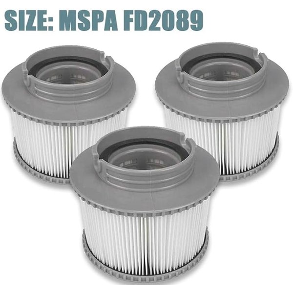 MSpa-filter, filterpatroner för simbassänger, filterutbytespatroner för MSpa-filter för badkar, spa, pool (3 st)