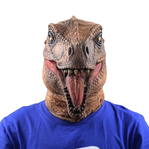 Halloween Kostym Mask Party Latex Animal T-rex Dinosaur Mask Vuxenstorlek