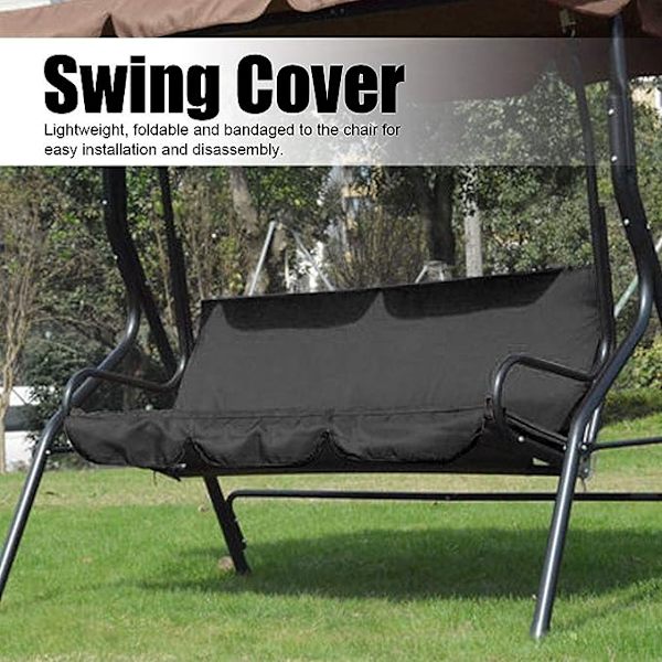 Patio Swing Kuddfodral Swing Cover Cover för 3-sits Gungstol Vattentätt Swing Seat Cover, Outdoor Swing Ersättning Dammtät för Pat