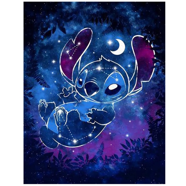 5D Diamantmaling Dekorativ Veggkunst Stitch DIY Full Diamant Dekorativ Klistremerker (30*40cm)