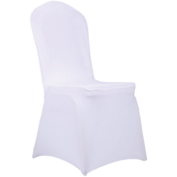8 kpl Valkoisia Joustavia Spandex Tuolinpäällisiä - Universaalit Joustavat Tuolinpäälliset Häihin, Juhliin, Banketteihin, Ruokasaliin (8 KPL Valkoinen)