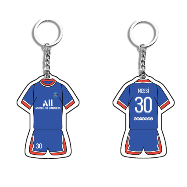 Fotbollsstjärna Messi Argentina Miami International Barcelona akryl tröja hängsmycke nyckelring souvenir Paris