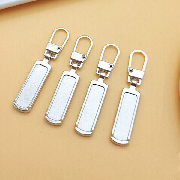 10X Zipper Fixer Reparation Pull Tab Kit Väskor Ersättningsgjuten Slider Fix Puller， Vit