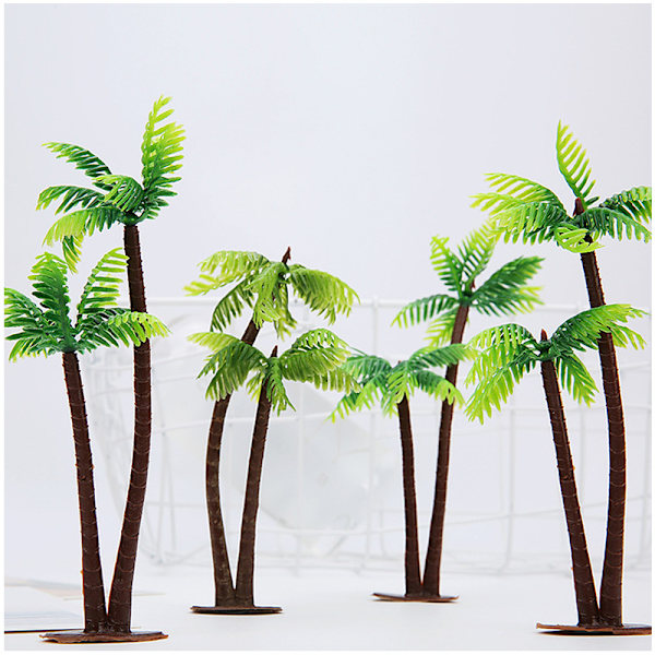 5 stk. Plast Kokospalmetre Miniatyr Plantepotter Bonsai Håndverk Mikro Land
