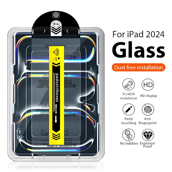 Skärmskydd härdat glas för Ipad Pro 13 11 M4 12.9 A16 10 9 10th 9th Generation Air 5 4 3 M3 M2 Mini A17 7 6 Tillbehör iPad Pro [11"](2024)